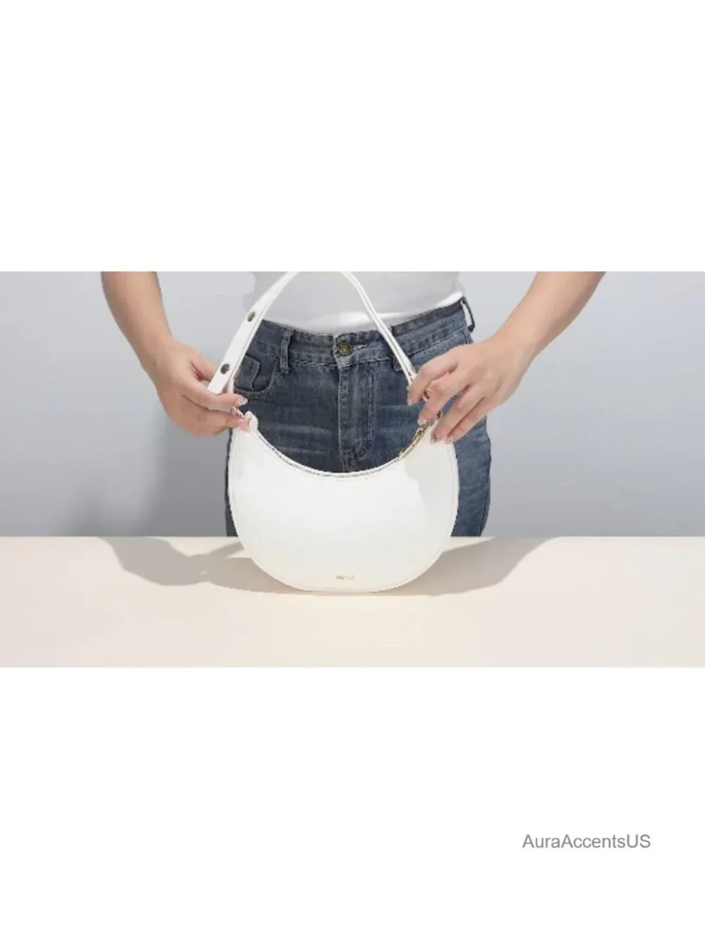 PU Leather Hobo Handbag with Adjustable Strap and RFID Protection